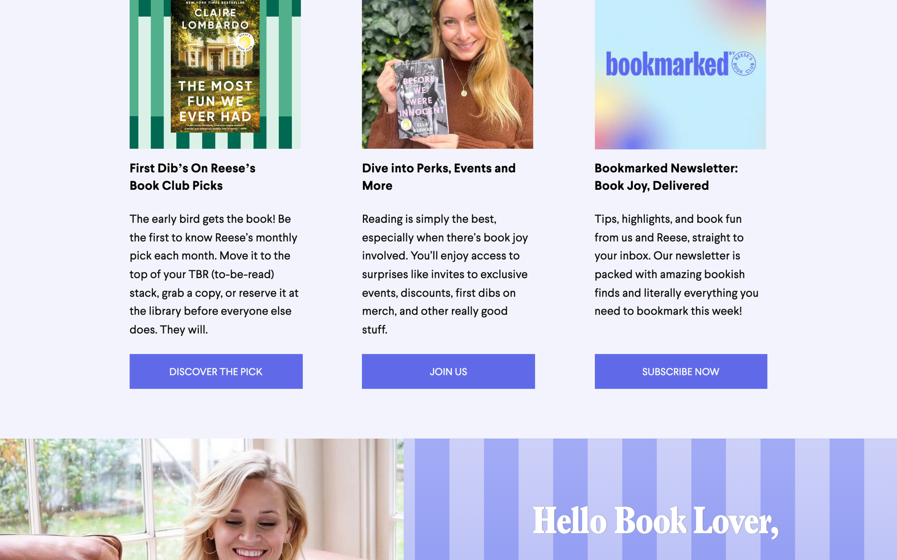 Reese’s Book Club screenshot